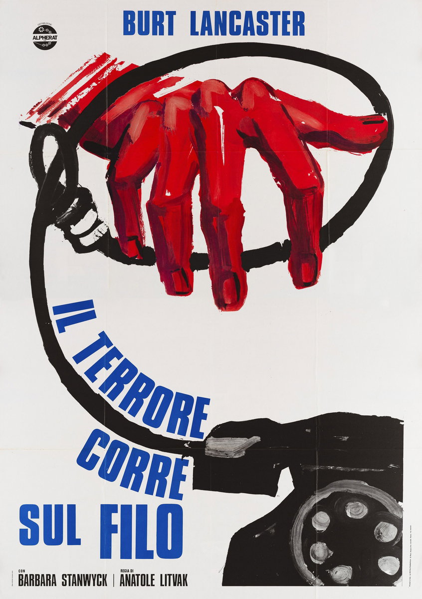 Manifesto 2 per il film Il terrore corre sul filo (1948)
