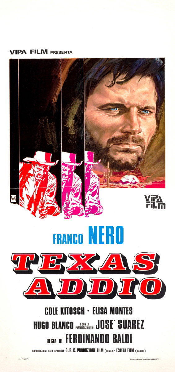 Locandina 2 for the film Texas, Adios (1966), painted by Giovanni Alessandri (Aller)