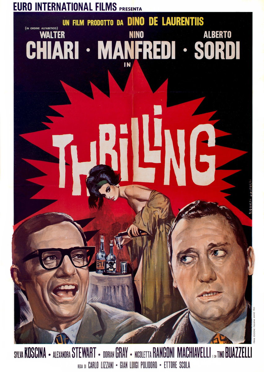 Manifesto 3 per il film Thrilling (1965), dipinto da Rodolfo Gasparri