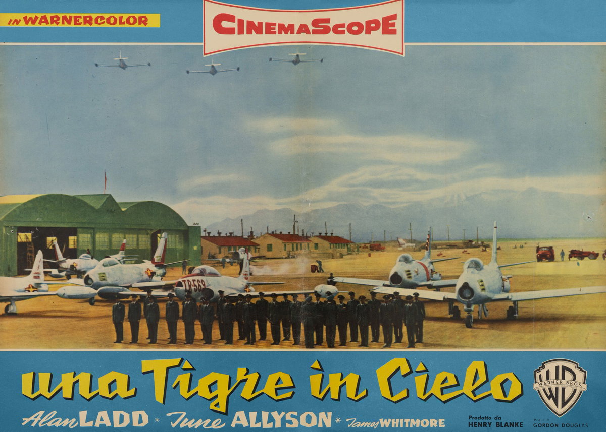 Fotobusta 5 per il film Una tigre in cielo (1955)