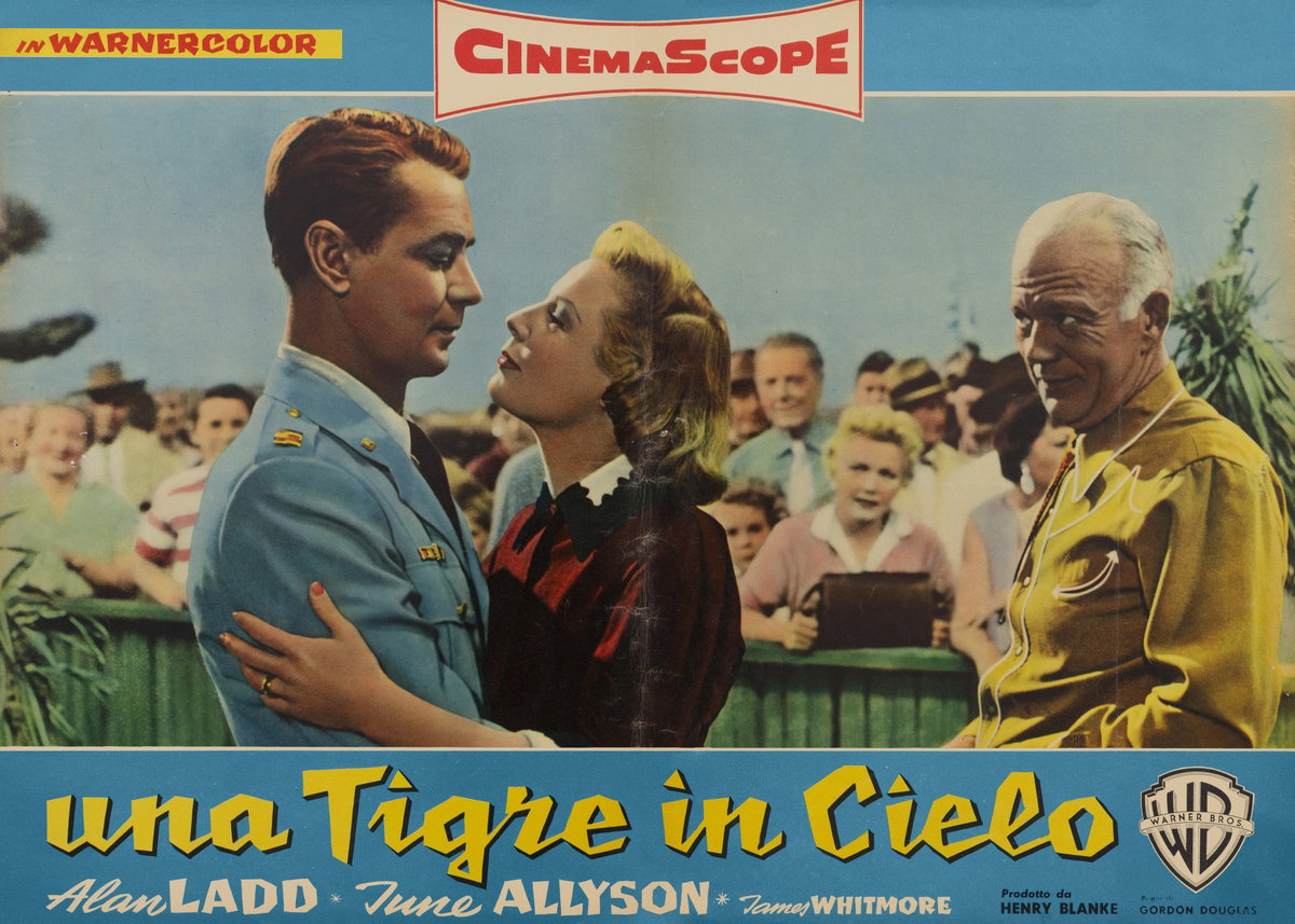 Fotobusta 8 per il film Una tigre in cielo (1955)
