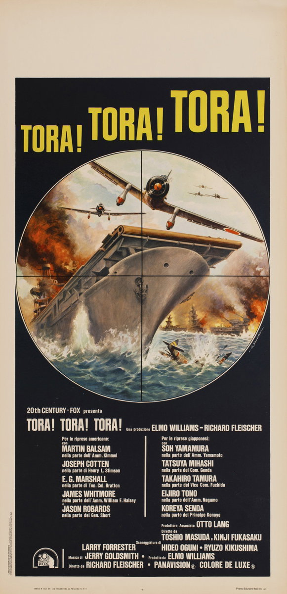 Locandina 2 per il film Tora! Tora! Tora! (1970), dipinto da Angelo Spagnoli