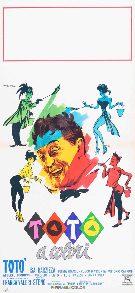 Locandina 2 for the film Totó in color (1952), painted by Enrico De Seta