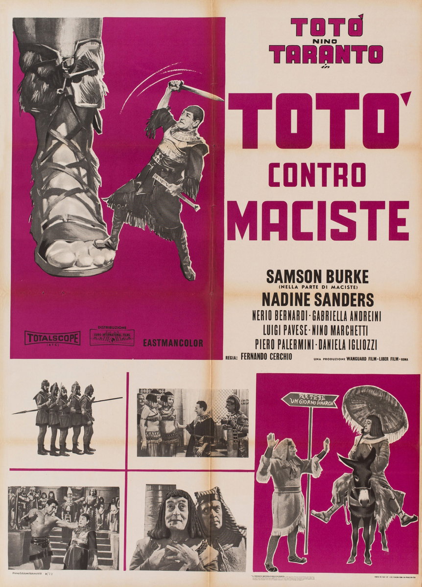 Manifesto 2 per il film Totò contro Maciste (1962), dipinto da Giuliano Nistri