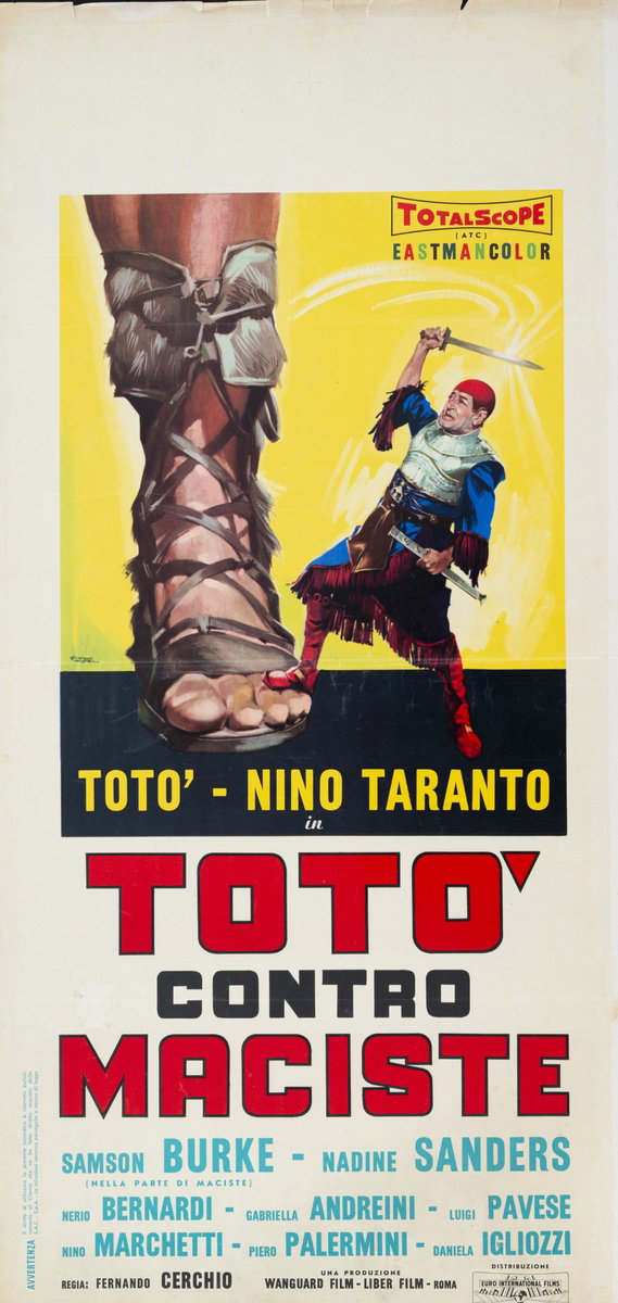 Locandina 2 per il film Totò contro Maciste (1962), dipinto da Giuliano Nistri