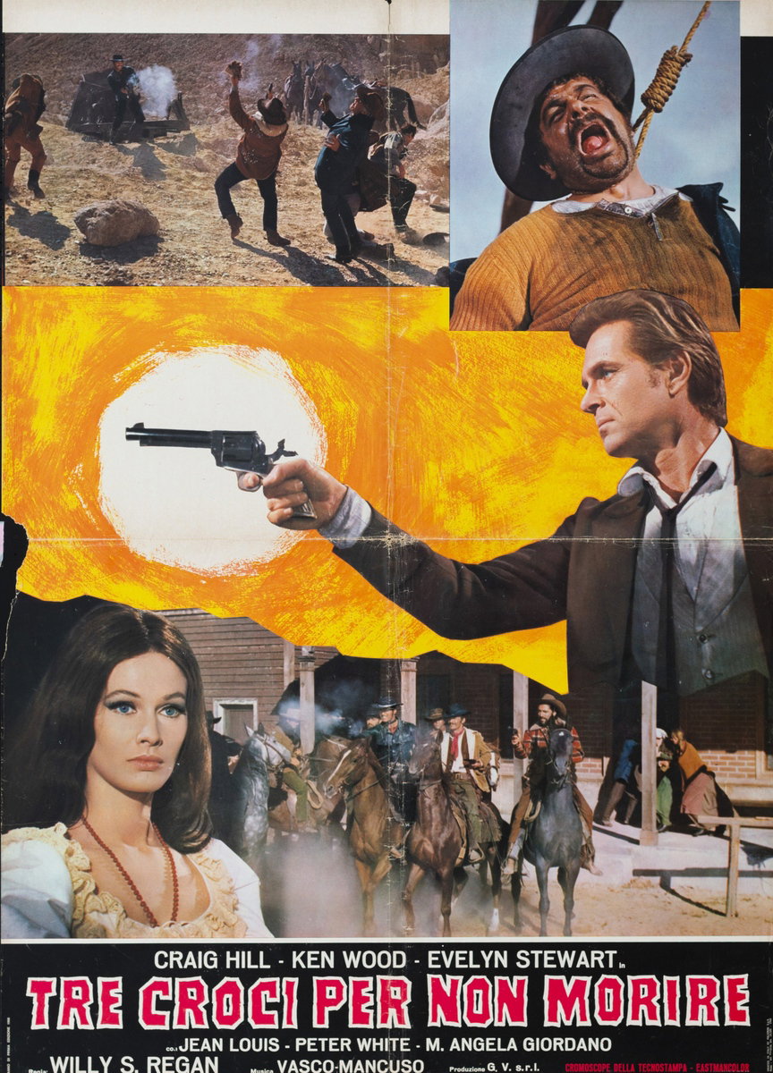 Manifesto 2 per il film Tre croci per non morire (1968)