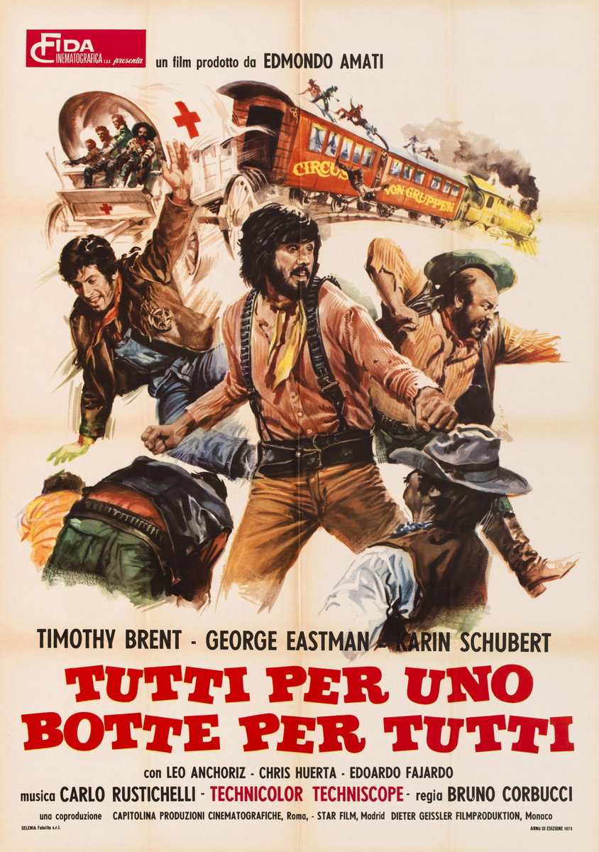 Manifesto 2 per il film Tutti per uno... botte per tutti (1973)