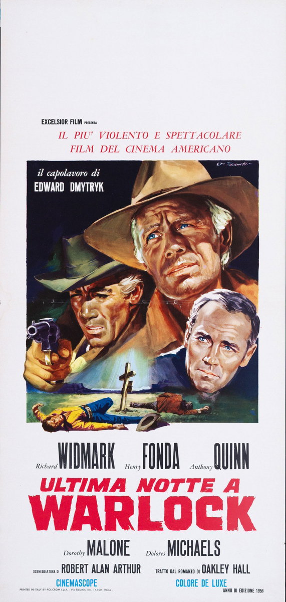 Locandina 2 per il film Ultima notte a Warlock (1959), dipinto da Ezio Tarantelli