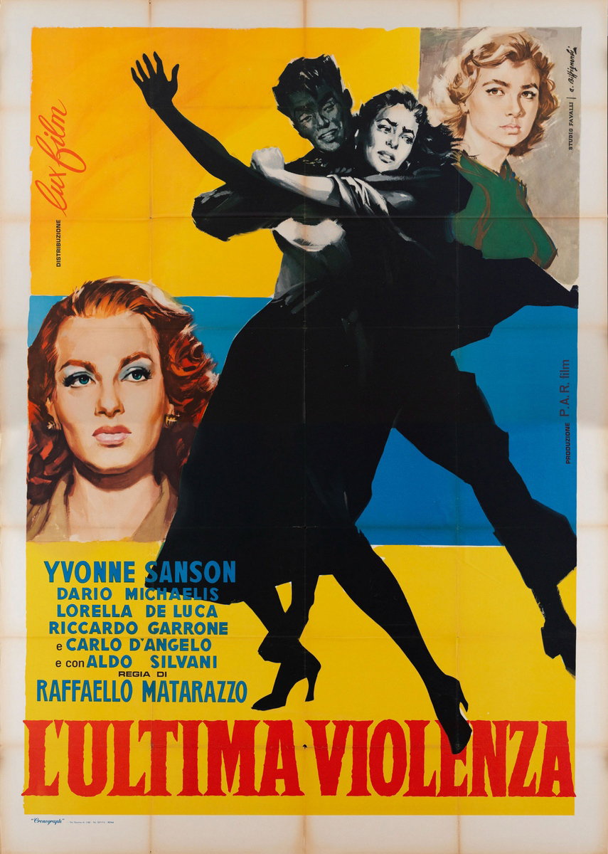 Poster 2 for the film The Last Violence (1957), painted by Alessandro Biffignandi