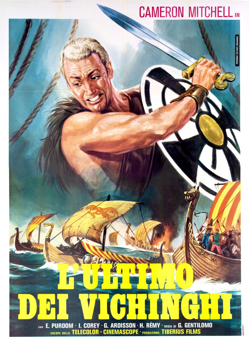 Poster 2 for the film The Last of the Vikings (1961), painted by Mario Piovano