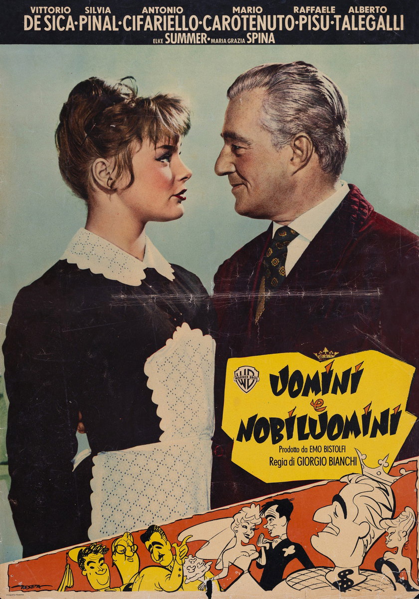 Fotobusta 2 per il film Uomini e nobiluomini (1959), dipinto da Enrico De Seta