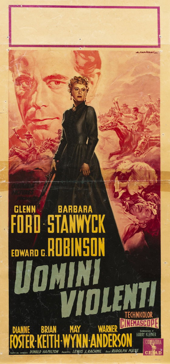 Locandina 2 per il film Uomini violenti (1955), dipinto da Alfredo Capitani