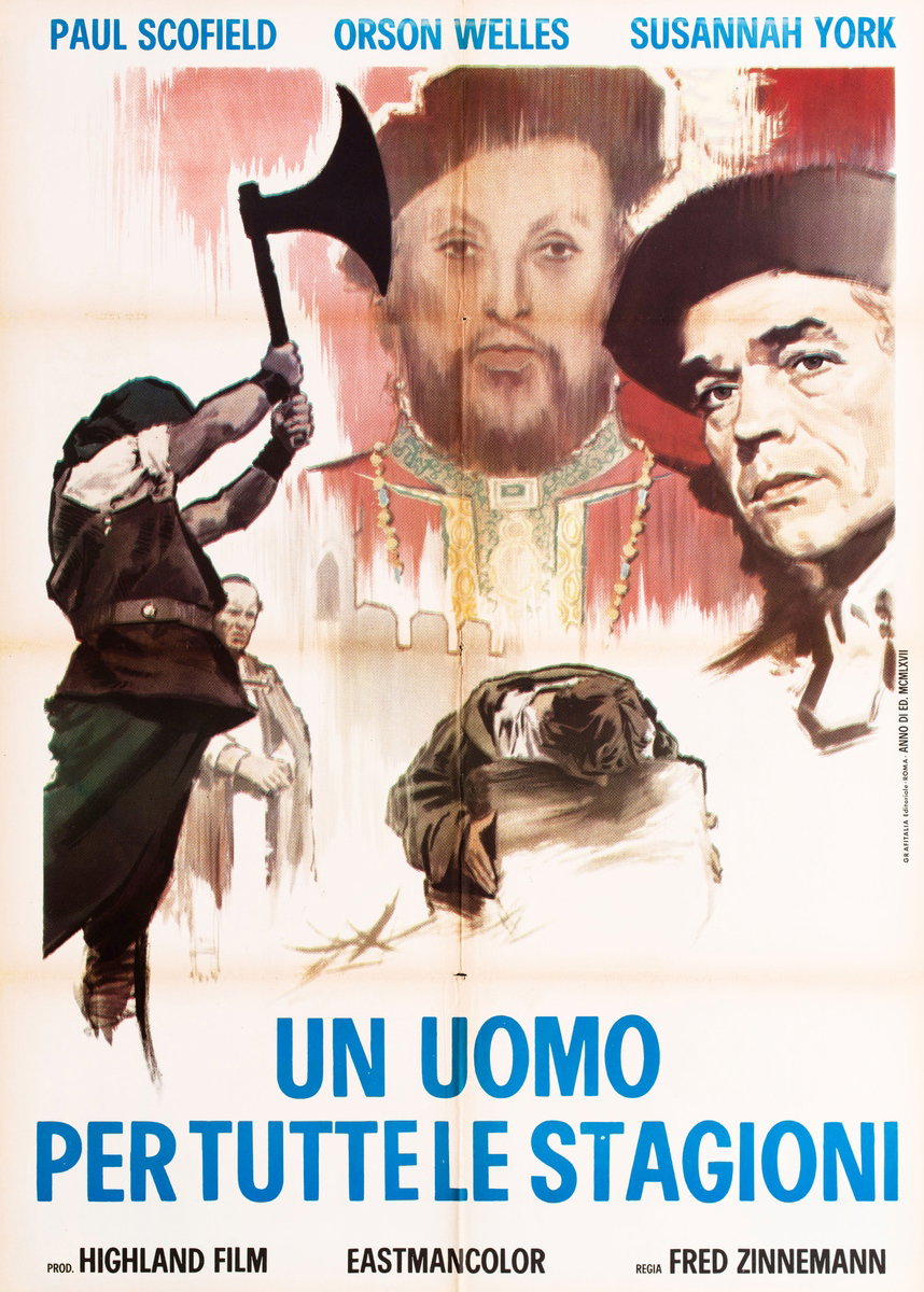 Manifesto 2 per il film Un uomo per tutte le stagioni (1966)