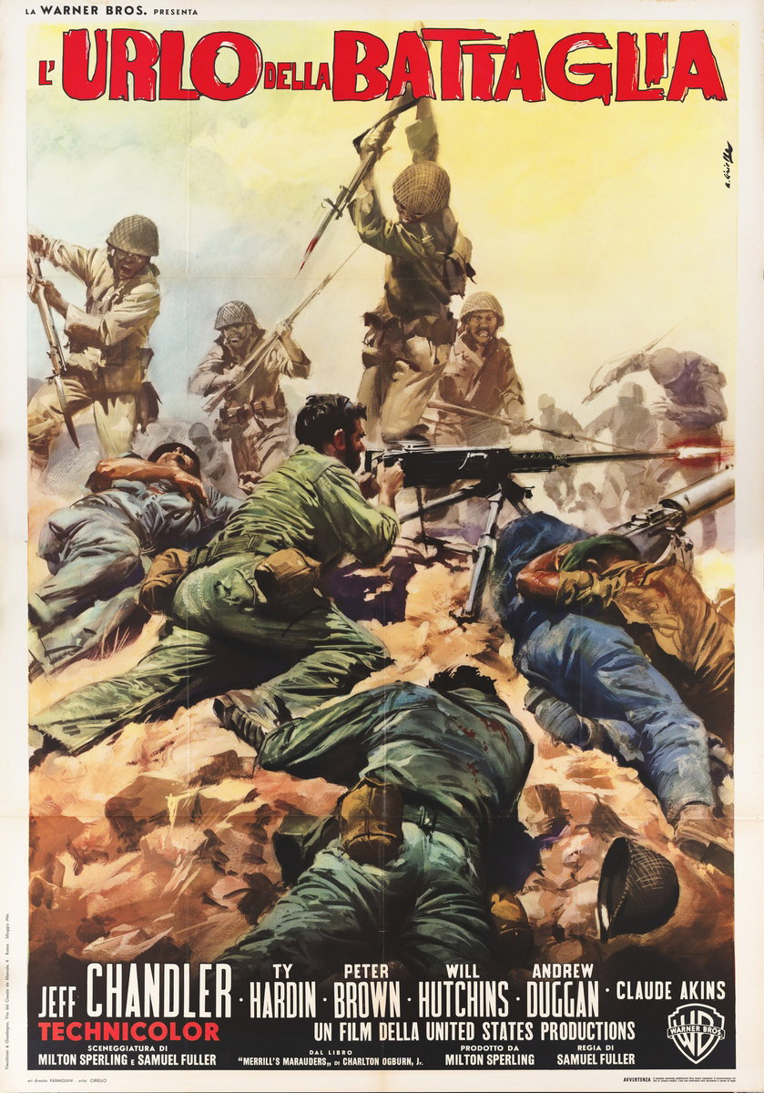 Manifesto 2 per il film L'urlo della battaglia (1962), dipinto da Averardo Ciriello