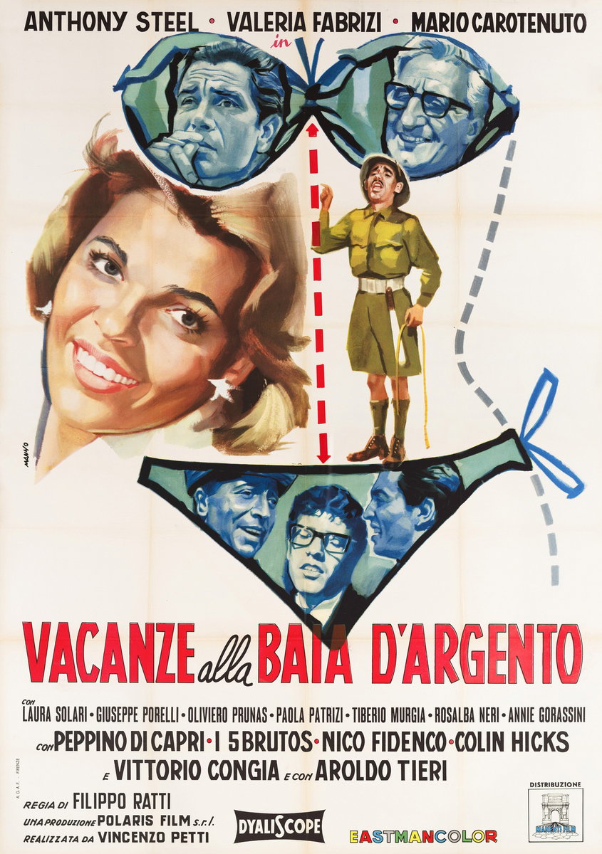 Poster 3 for the film Holidays at Silver Bay (1961), painted by Dante Manno