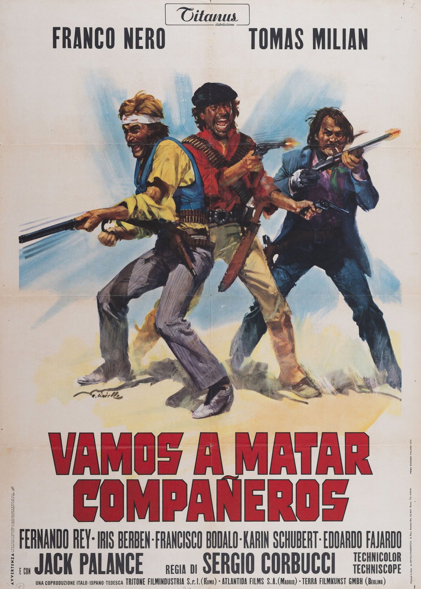 Manifesto 3 per il film Vamos a matar, compañeros (1970), dipinto da Averardo Ciriello