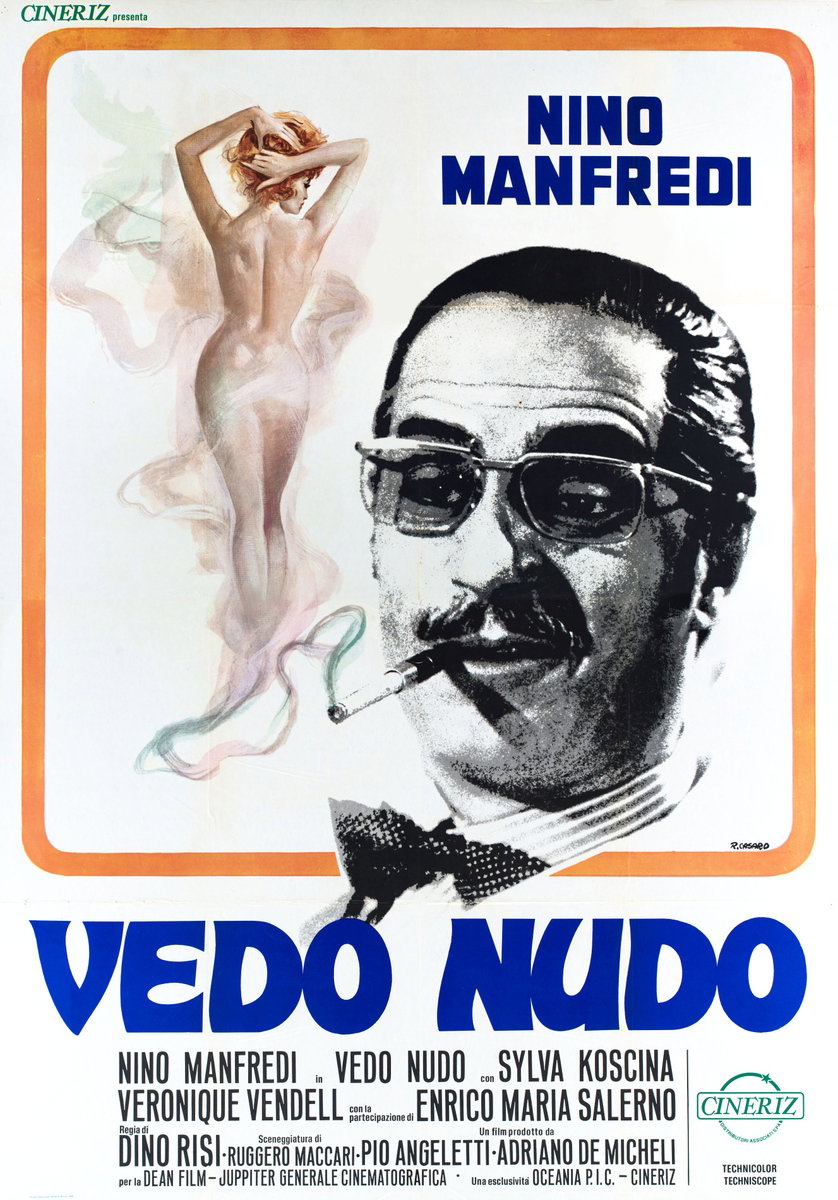 Manifesto 2 per il film Vedo nudo (1969), dipinto da Renato Casaro (Renè)