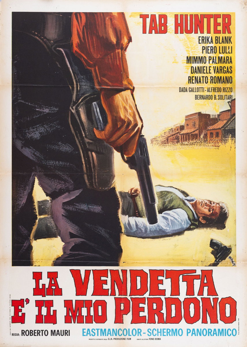 Poster 2 for the film Shotgun (1968), painted by Arnaldo De Amicis (Aldo)