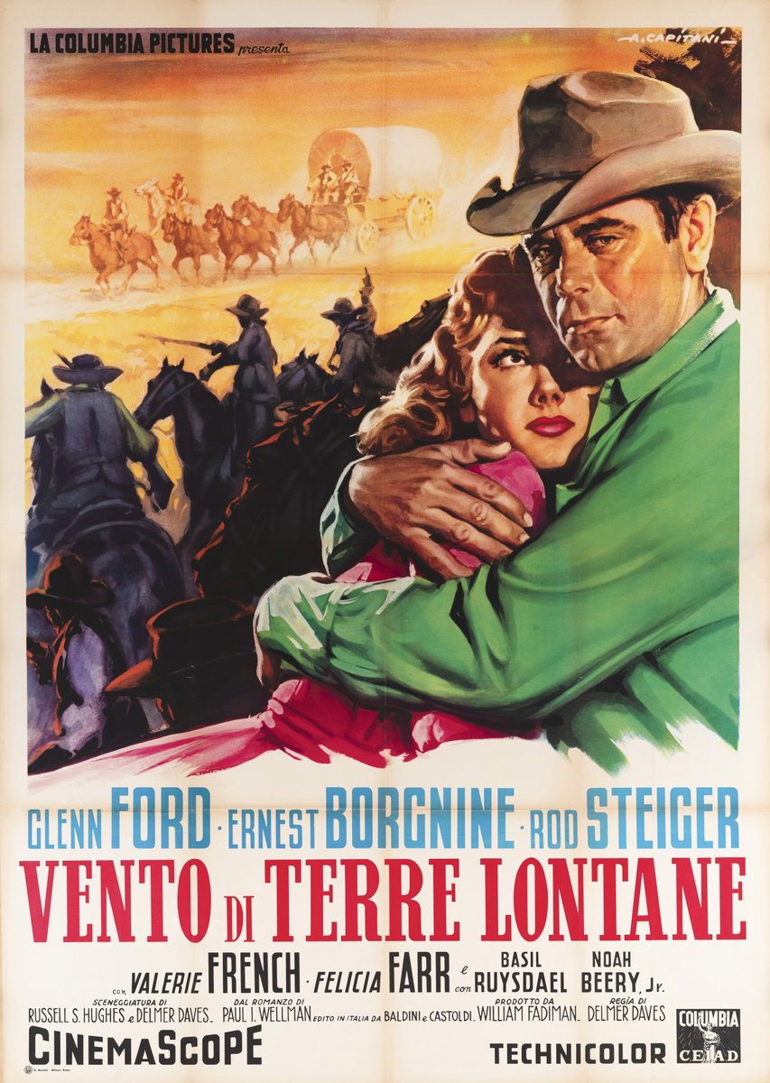 Manifesto 2 per il film Vento di terre lontane (1956), dipinto da Alfredo Capitani