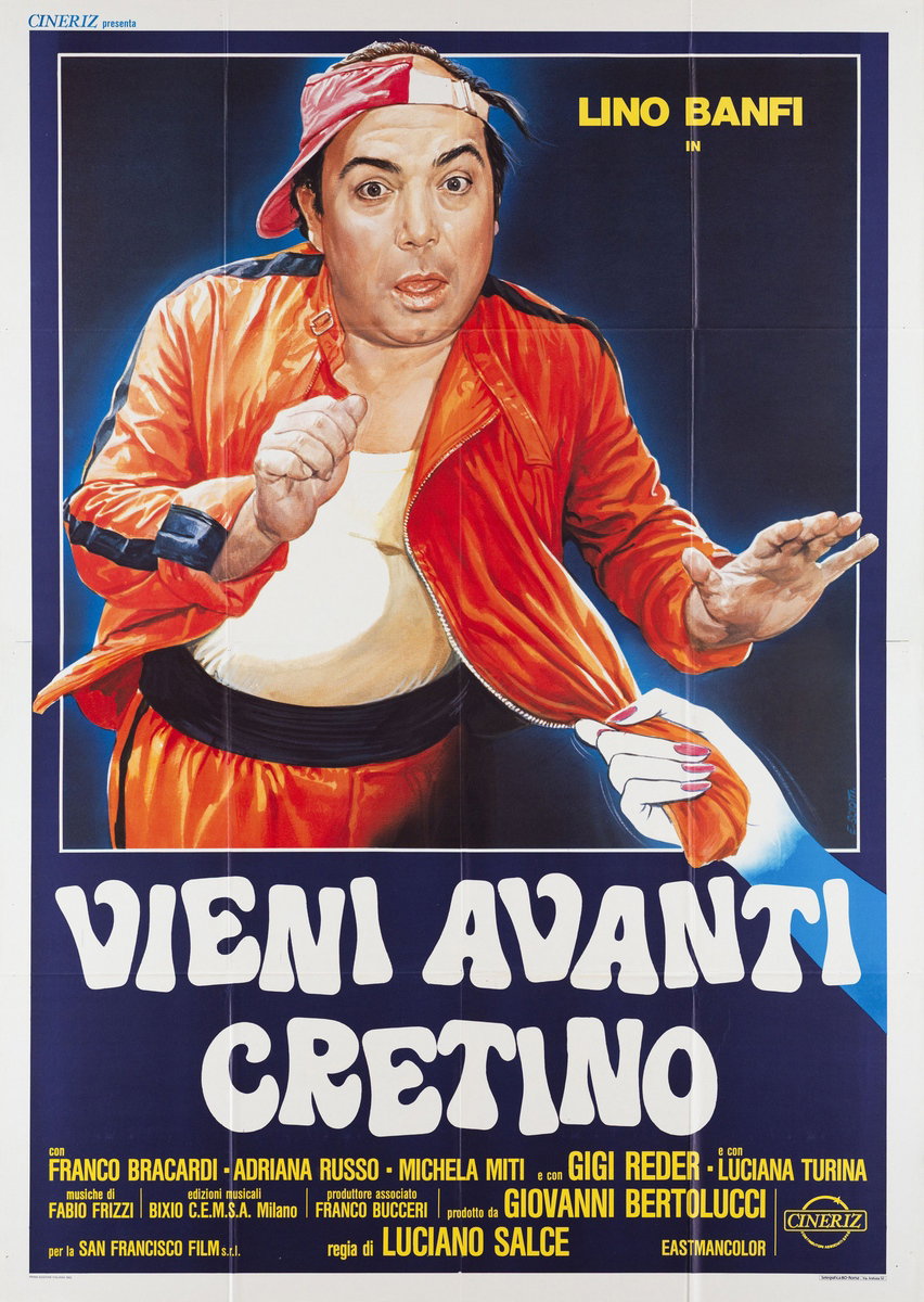 Manifesto 2 per il film Vieni avanti cretino (1982), dipinto da Enzo Sciotti