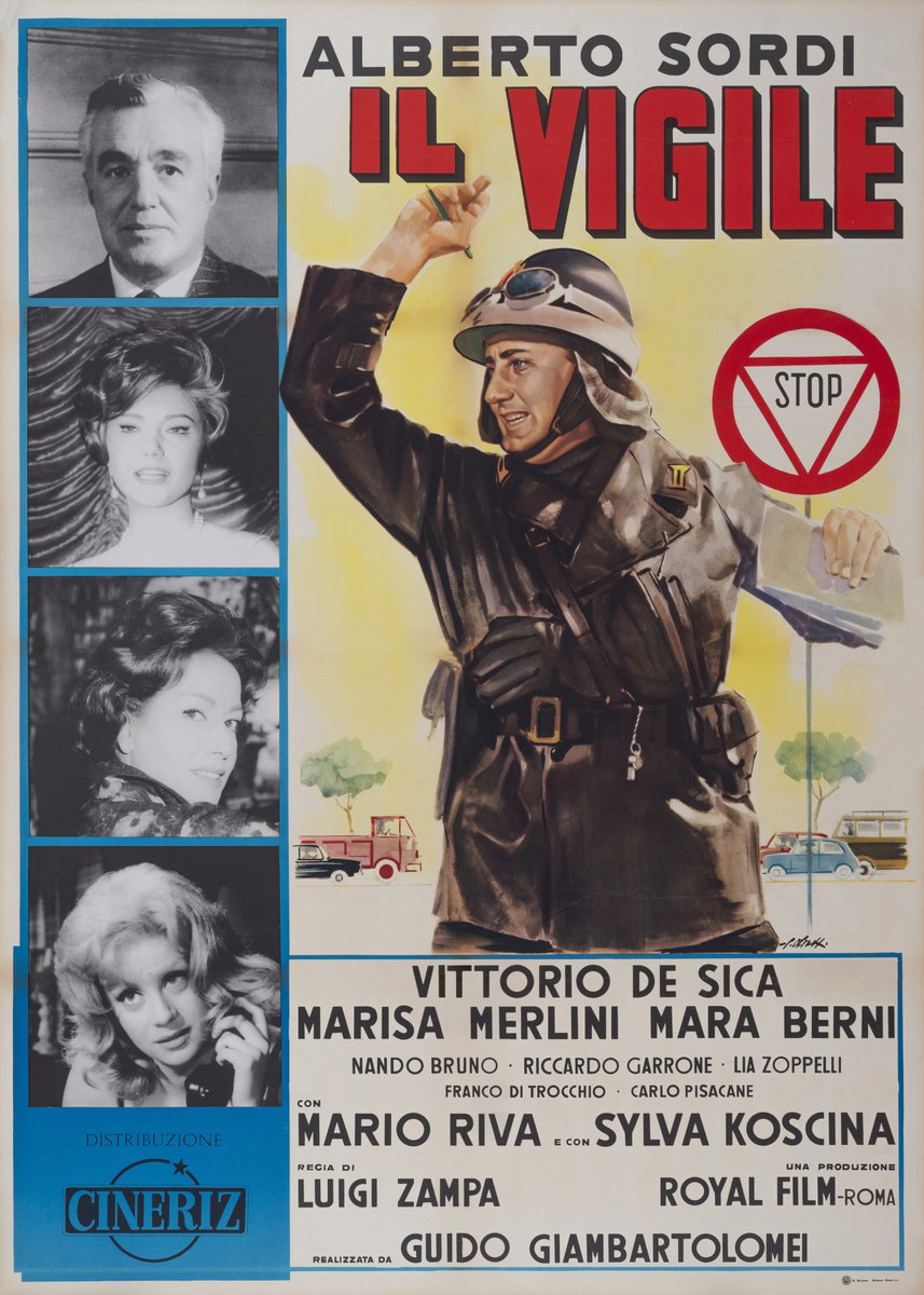Poster 3 for the film The Traffic Policeman (1960), painted by Giorgio Olivetti