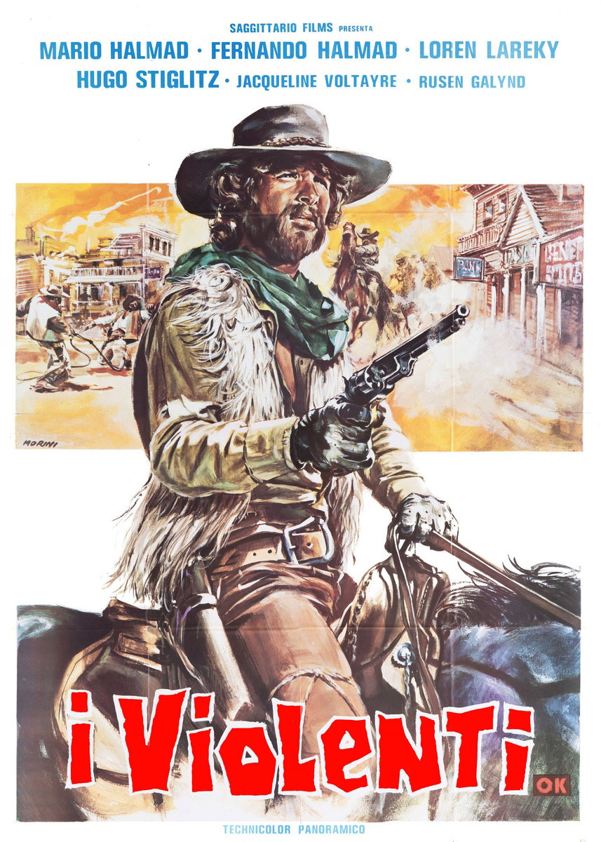 Poster 2 for the film Los desalmados (1971), painted by Basilio Morini