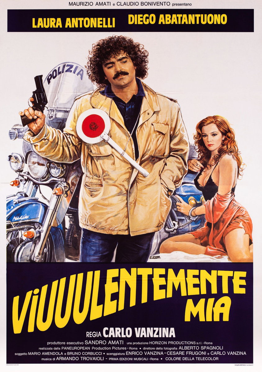 Manifesto 2 per il film Viuuulentemente mia (1982), dipinto da Enzo Sciotti