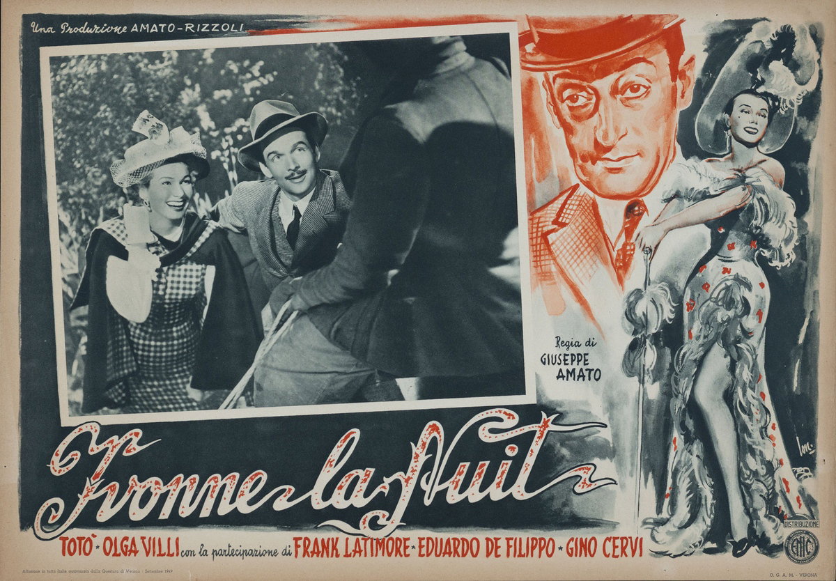 Lobby Card 3 for the film Yvonne of the Night (1949), painted by Carlantonio Longi