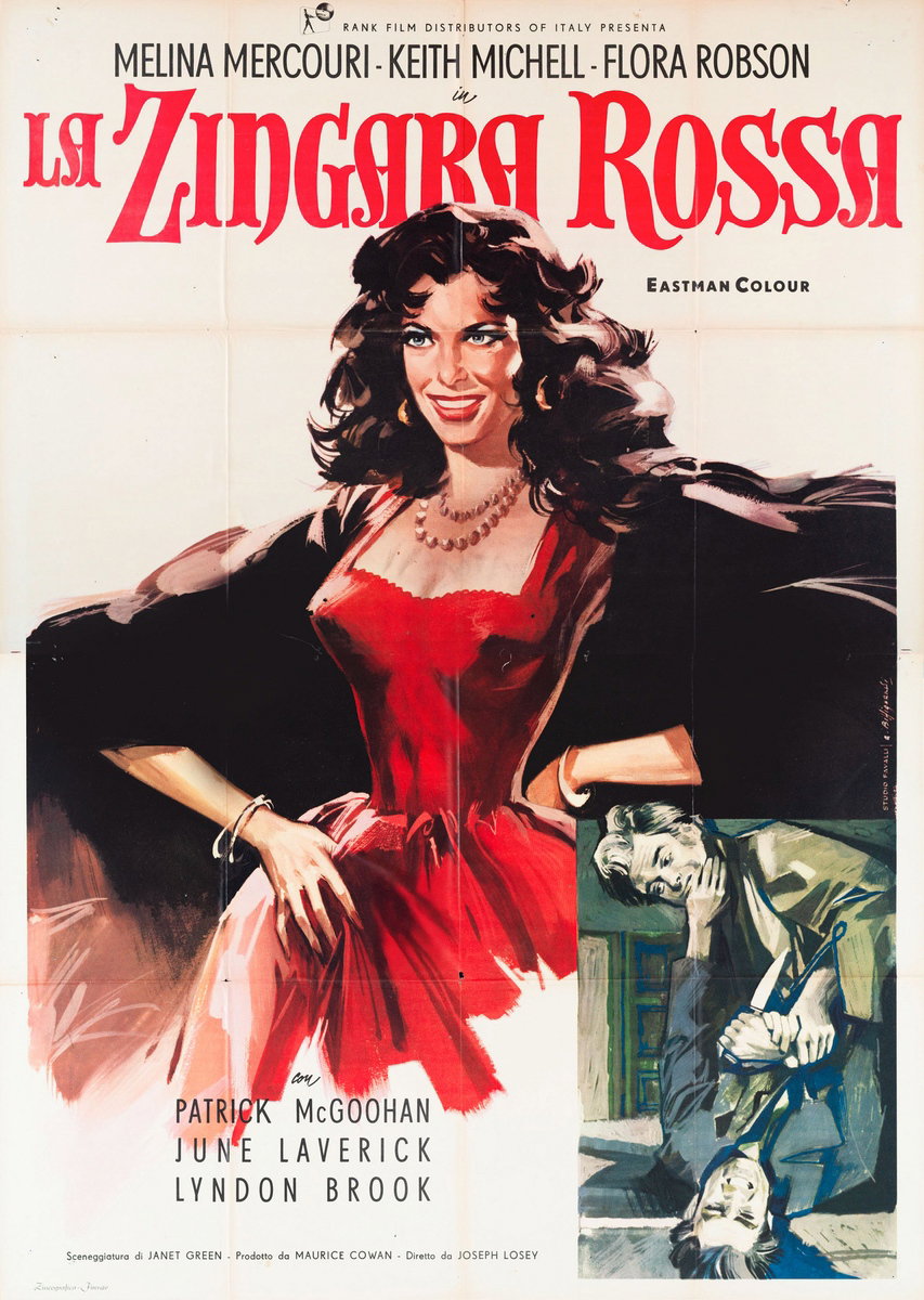 Manifesto 2 per il film La zingara rossa (1958), dipinto da Alessandro Biffignandi