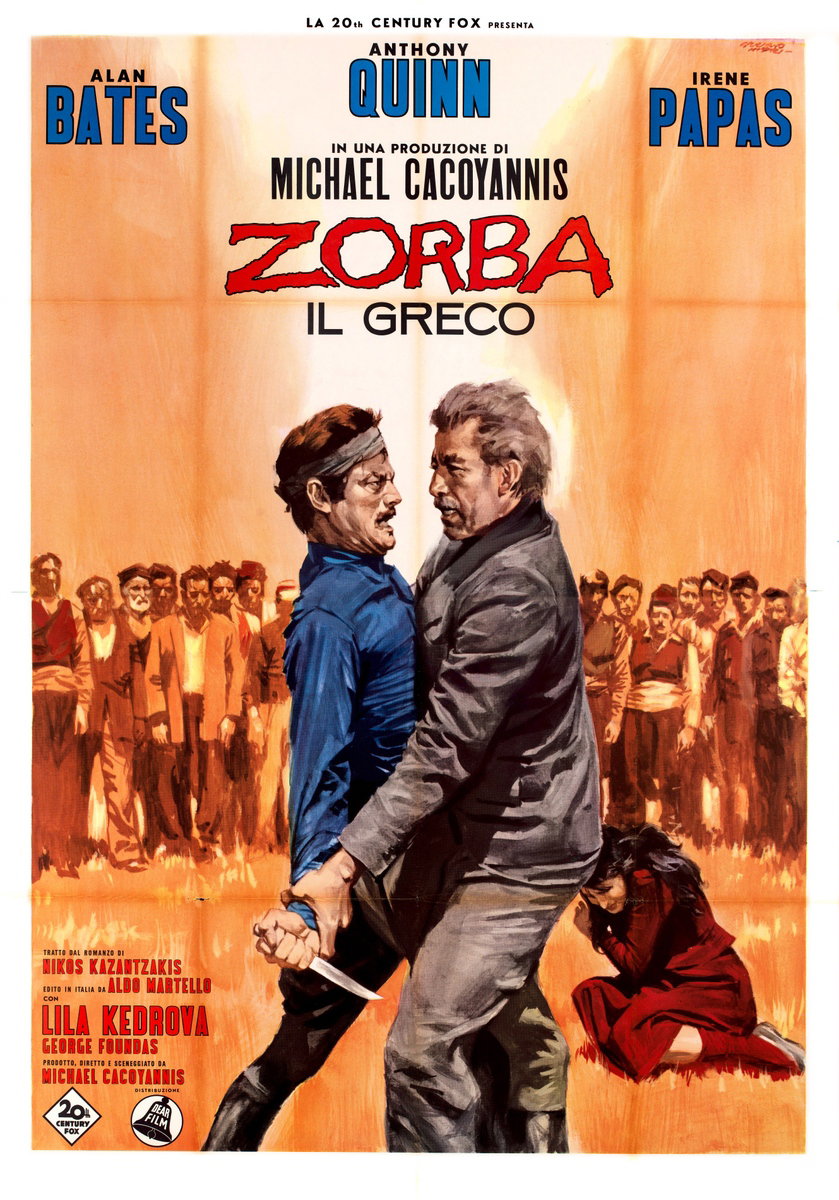 Manifesto 2 per il film Zorba il greco (1964), dipinto da Giuliano Nistri