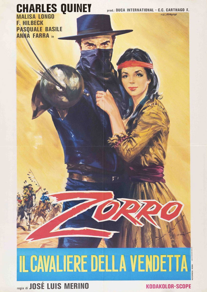 Zorro il cavaliere della vendetta - Manifesto 1