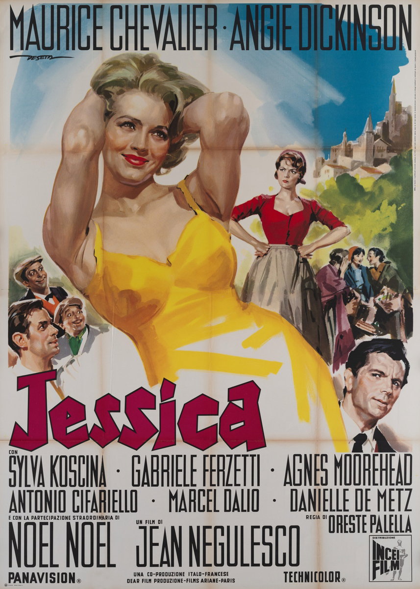 Manifesto 2 per il film Jessica (1962), dipinto da Enrico De Seta