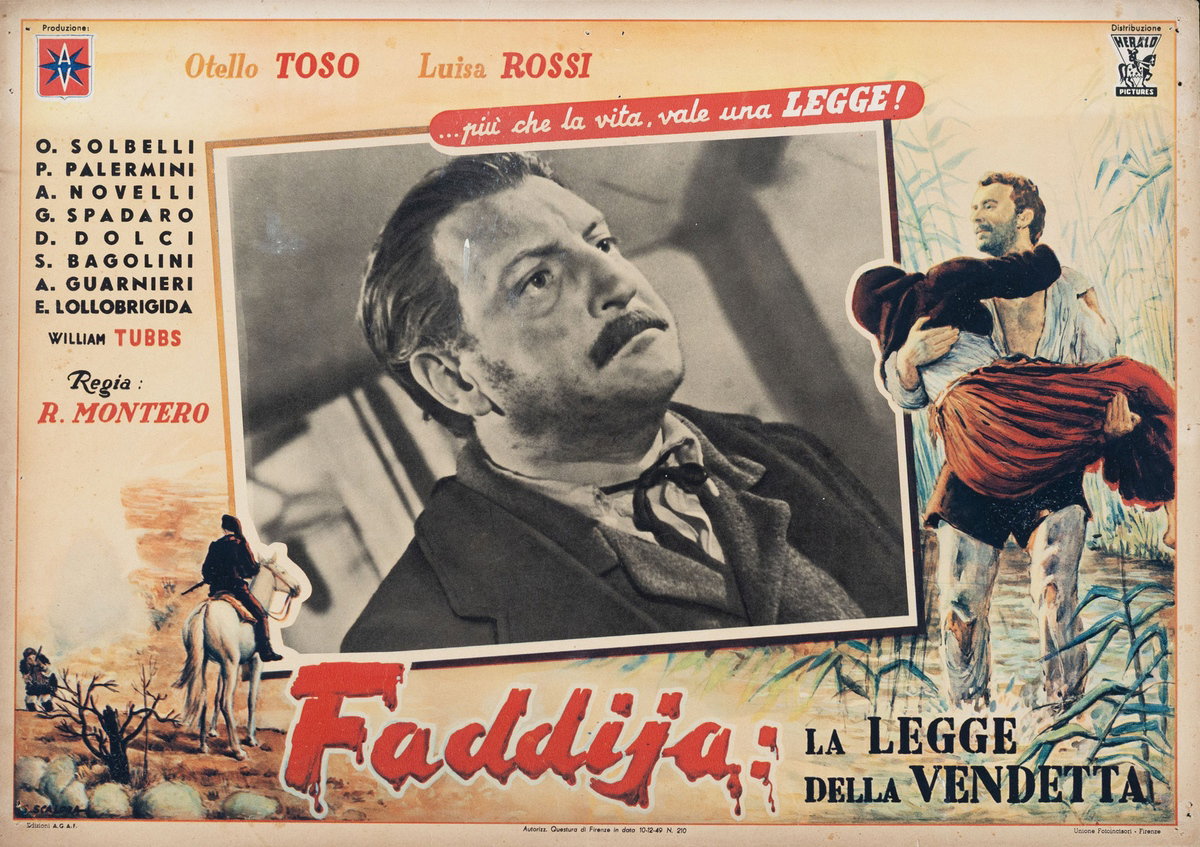 Fotobusta 2 per il film Faddija - La legge della vendetta (1950), dipinto da Scalora