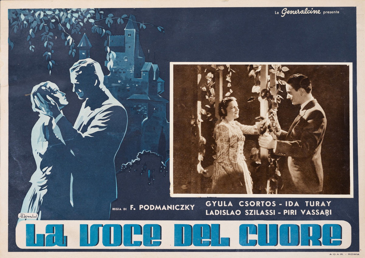 Lobby Card 6 for the film Seven Plum Trees (1940), painted by Renato Ferrini