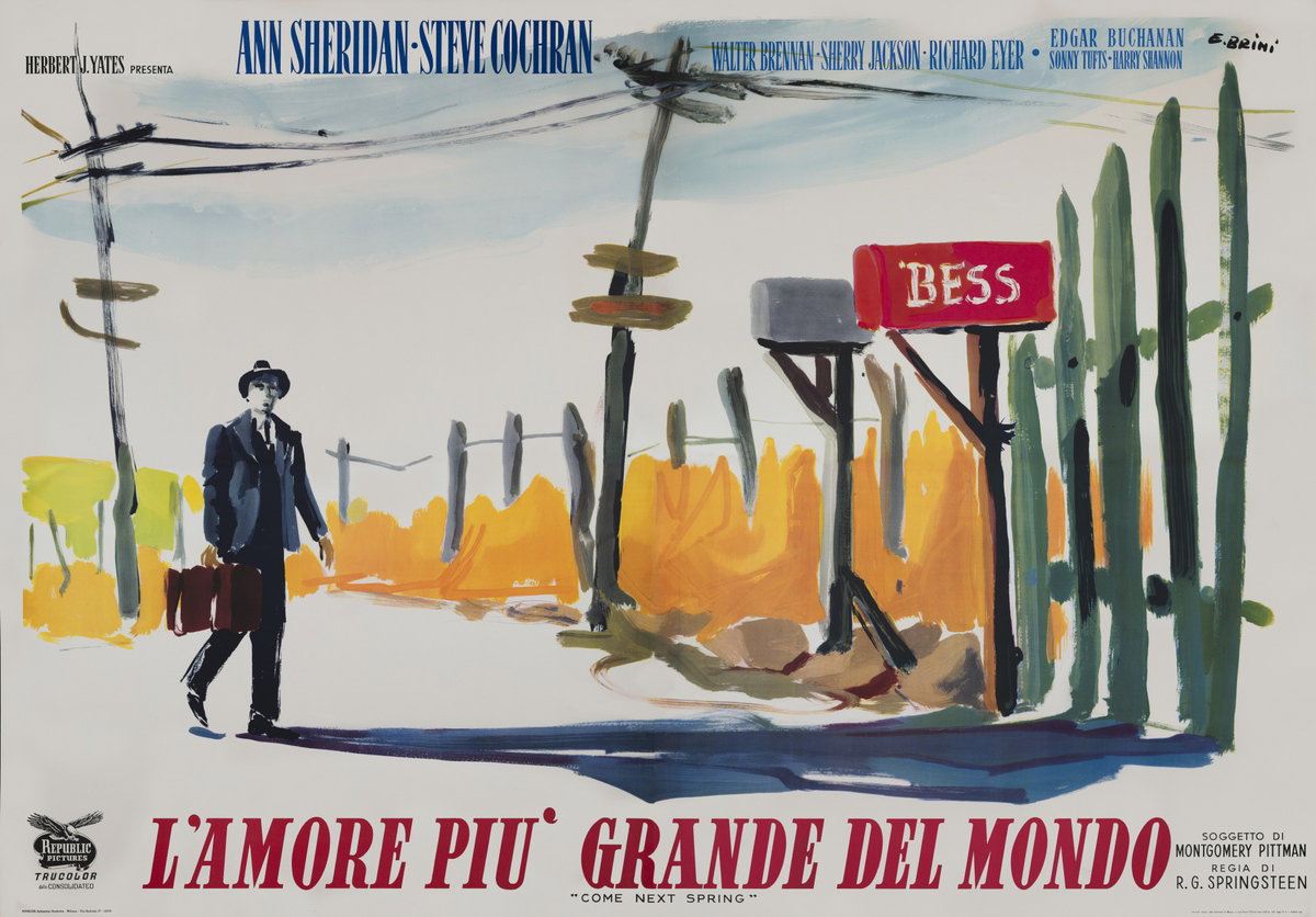 Poster 2 for the film Come Next Spring (1956), painted by Ercole Brini