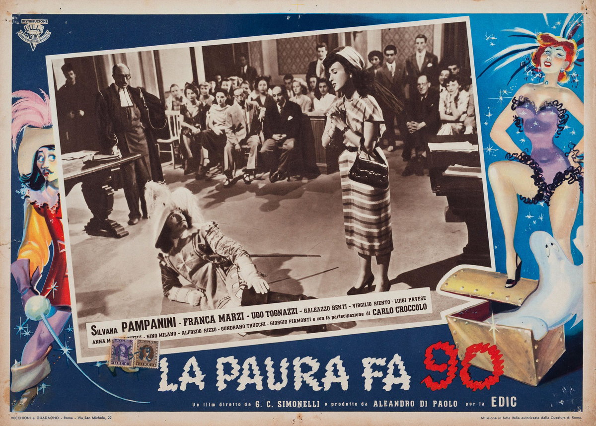 Fotobusta 4 per il film La paura fa 90 (1951)