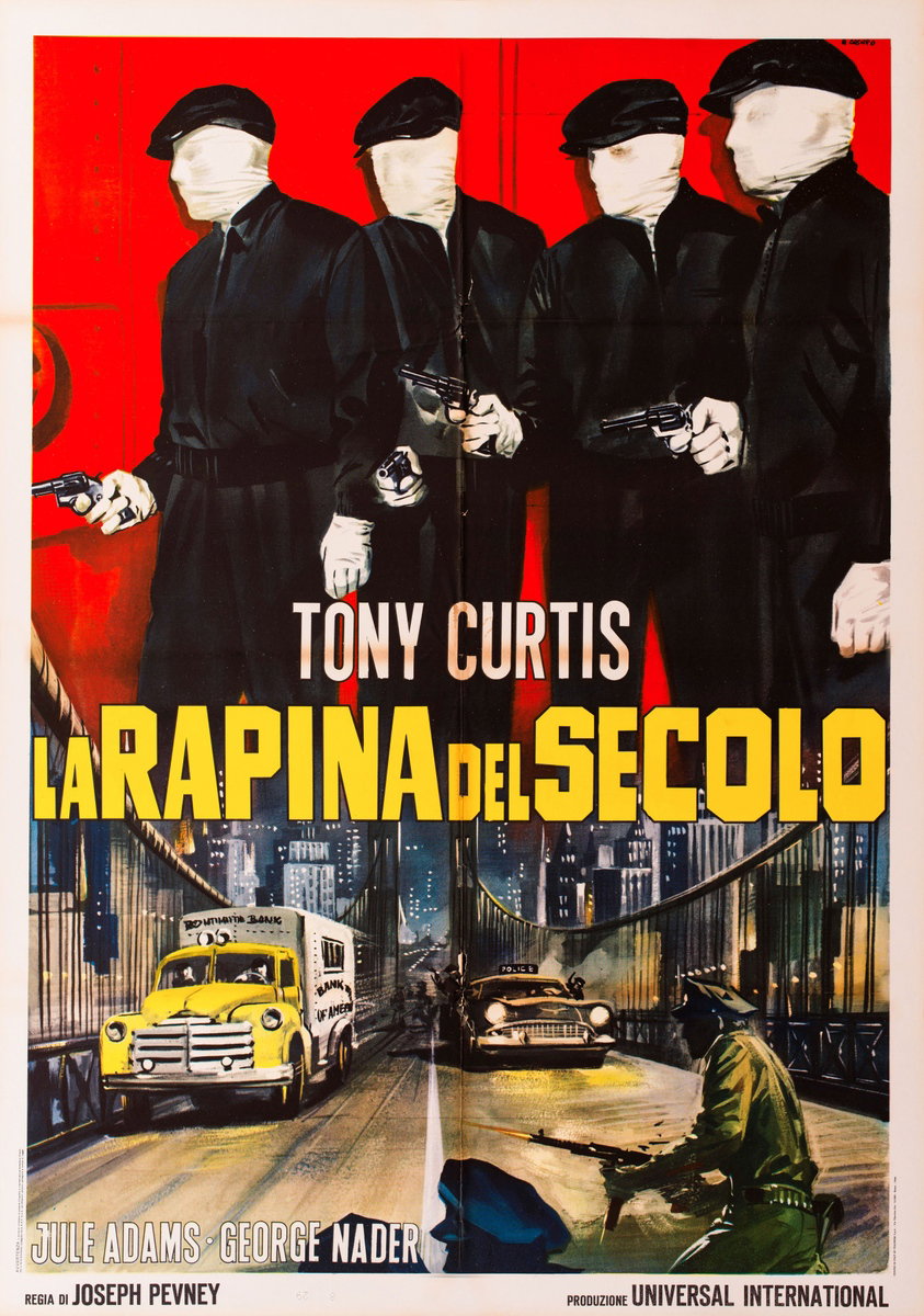 Poster 2 for the film Six Bridges to Cross (1955), painted by Renato Casaro (Renè)