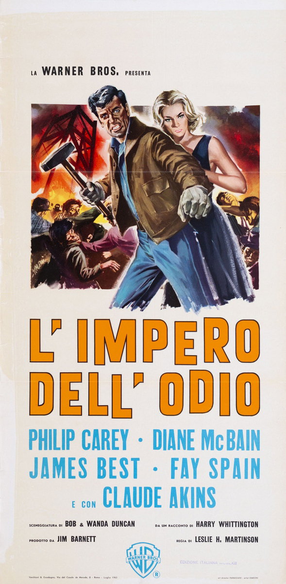Locandina 2 per il film L'impero dell'odio (1962), dipinto da Sandro Simeoni (Symeoni)