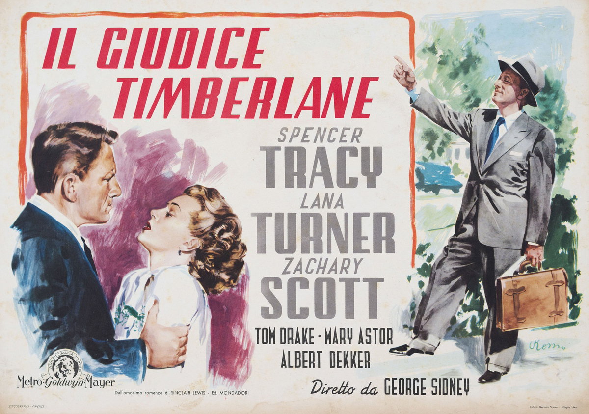 Fotobusta 2 per il film Il giudice Timberlane (1947)