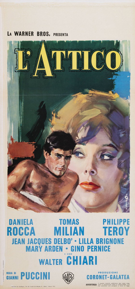 Locandina 2 for the film The Attic (1963), painted by Angelo Cesselon