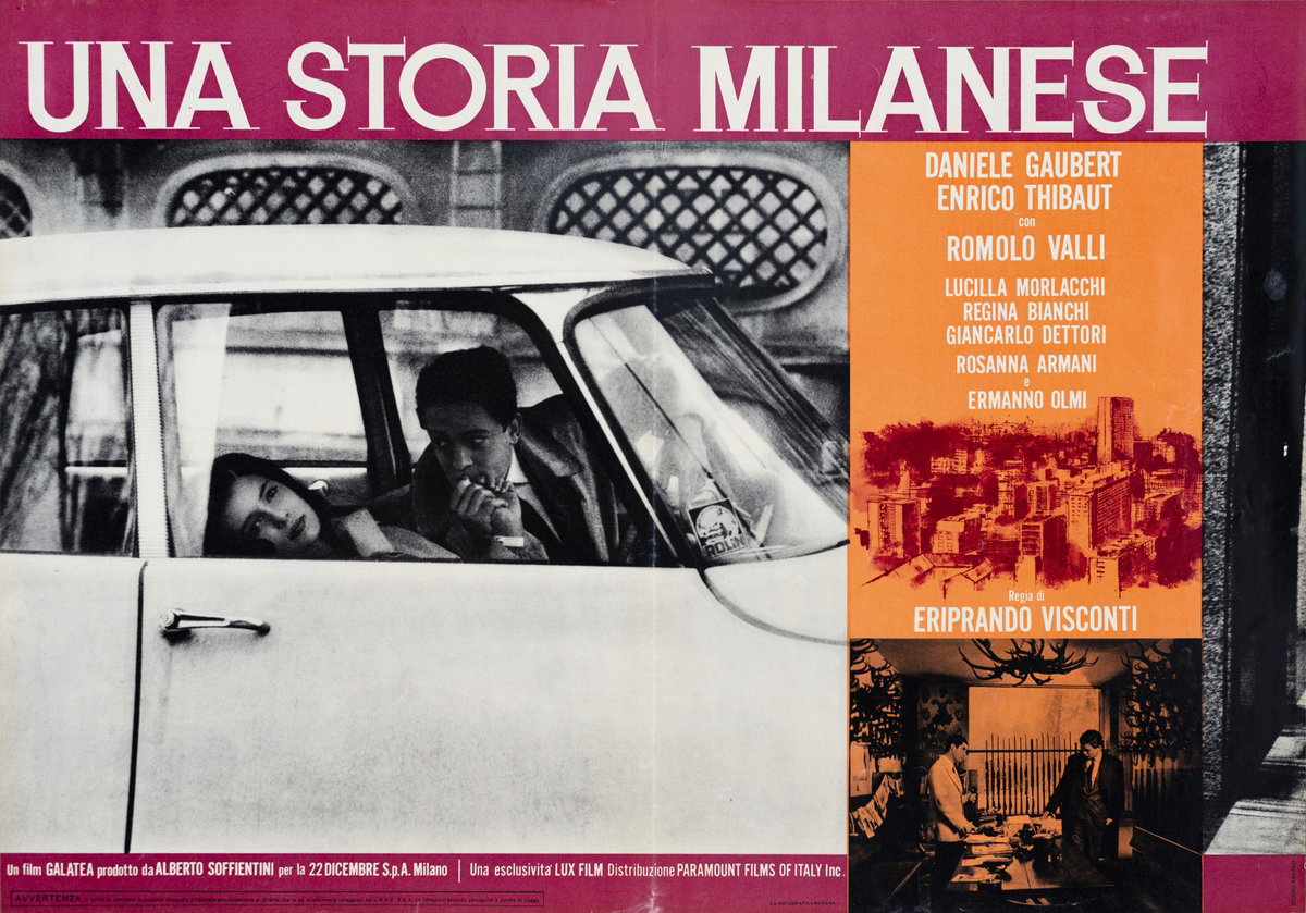 Lobby Card 2 for the film Una storia milanese (1962), painted by Studio Favalli
