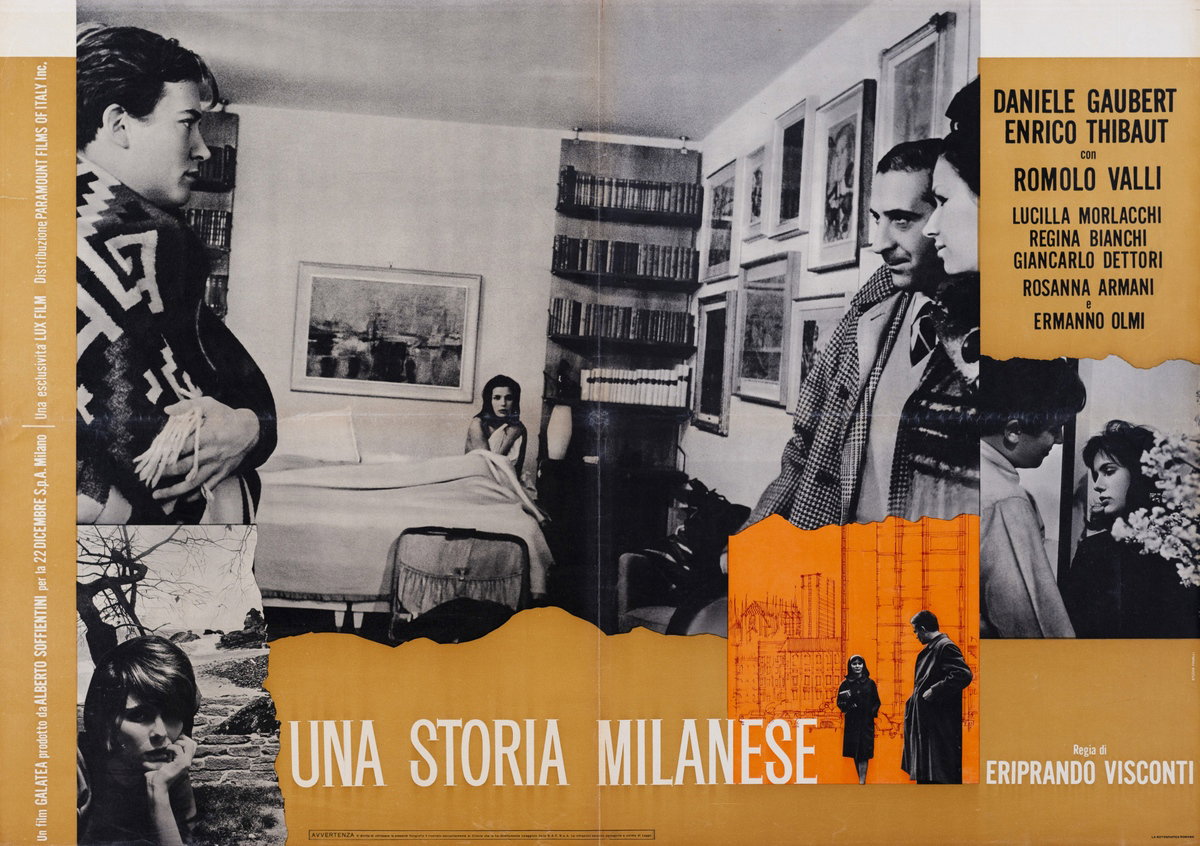 Lobby Card 3 for the film Una storia milanese (1962), painted by Studio Favalli