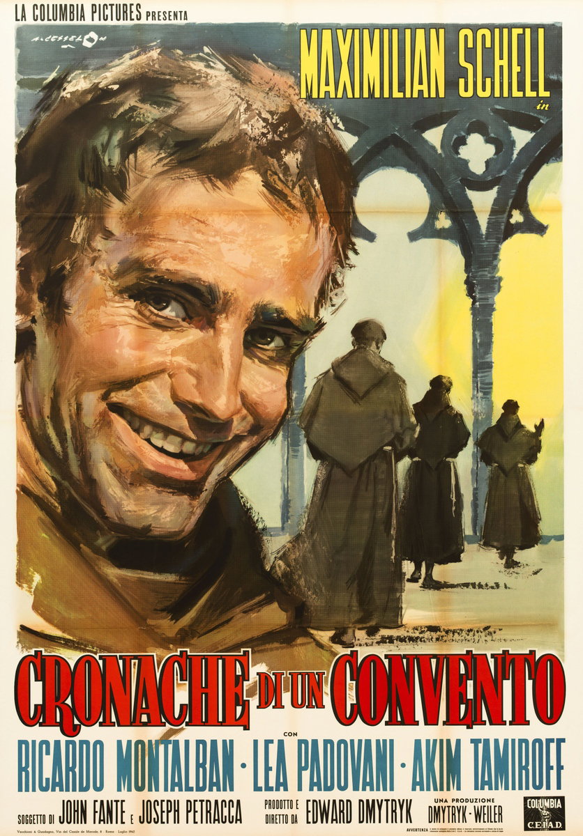 Poster 2 for the film The Reluctant Saint (1962), painted by Angelo Cesselon