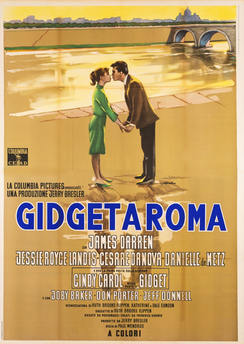 Manifesto 2 per il film Gidget a Roma (1963), dipinto da Giorgio Olivetti