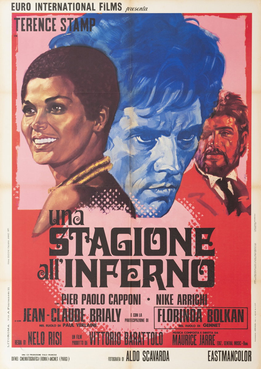Manifesto 2 per il film Una stagione all'inferno (1971), dipinto da Piero Ermanno Iaia