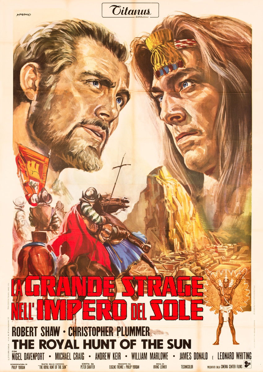 Manifesto 2 per il film La grande strage nell'impero del sole (1969), dipinto da Franco Picchioni