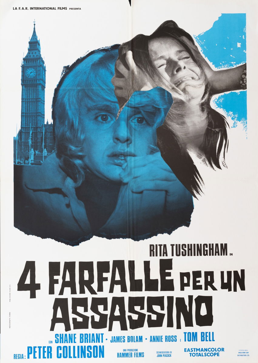 Quattro farfalle per un assassino - Manifesto 1