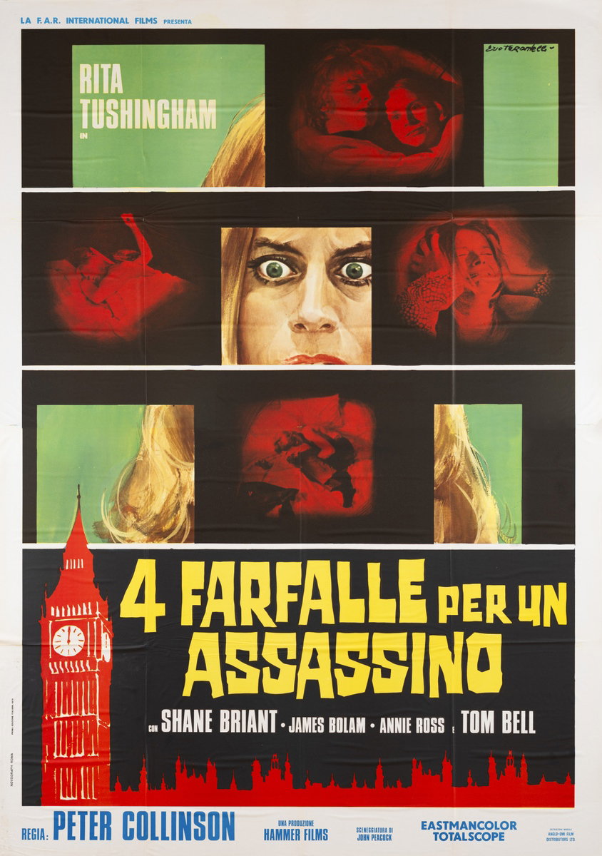 Quattro farfalle per un assassino - Manifesto 2