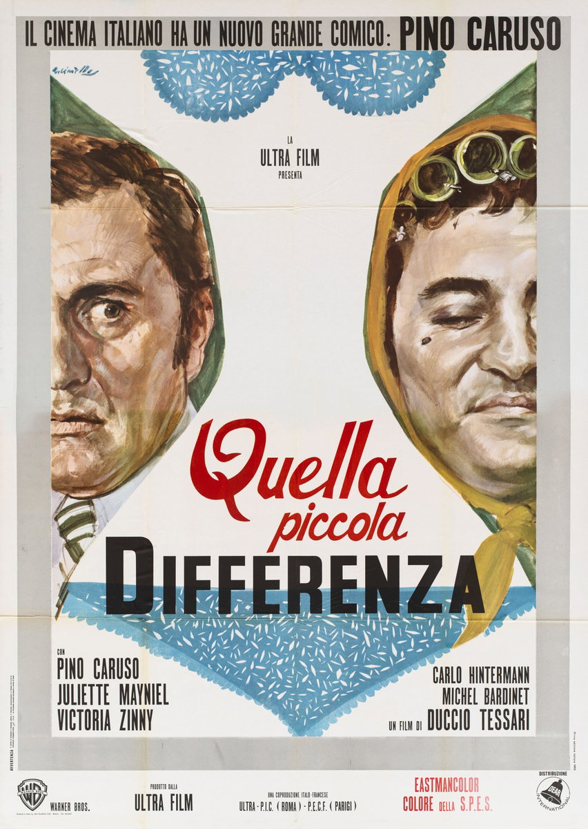 Manifesto 2 per il film Quella piccola differenza (1969), dipinto da Averardo Ciriello