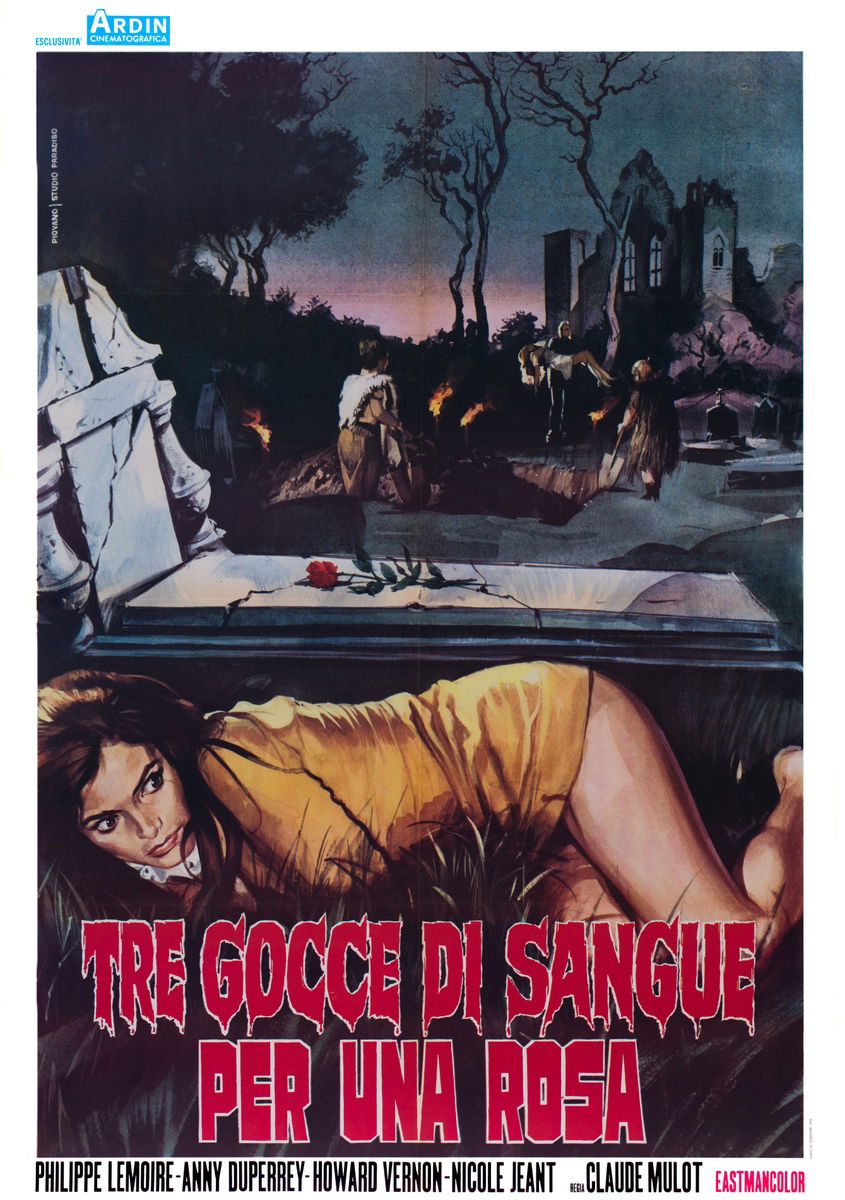 Tre gocce di sangue per una rosa - Manifesto 1